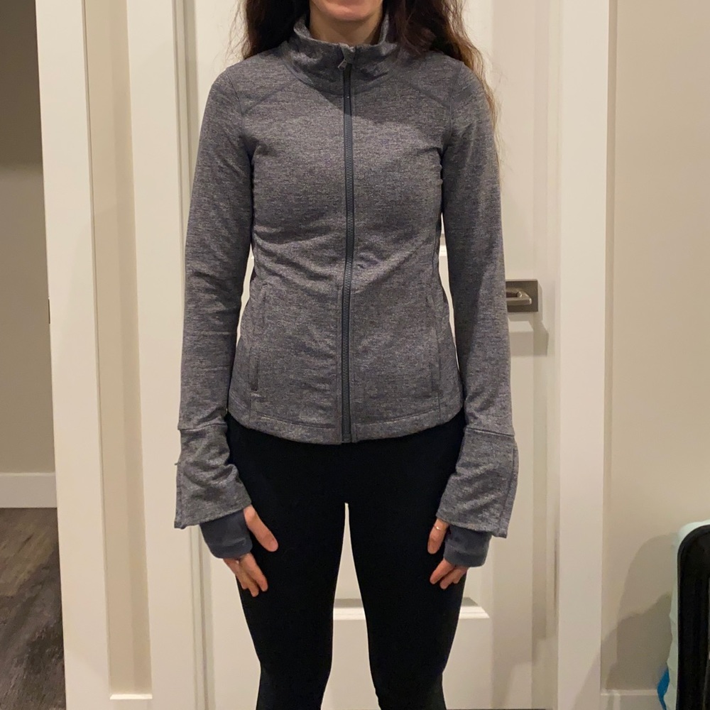 Grey Under armour zippered sweater/jacket.